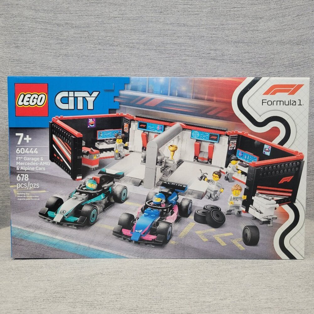 Lego City F1 Garage & Mercedes-AMG & Alpine Cars 60444